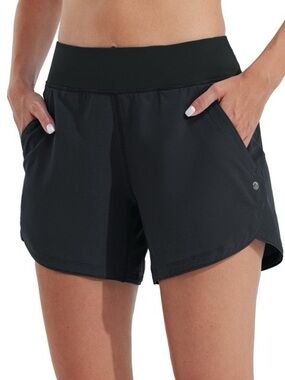 NWT Willit Women's UPF 50+ Black Swim Shorts